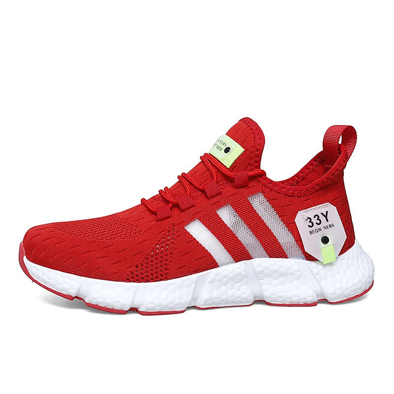 Breathable running shoes with lightweight mesh surface