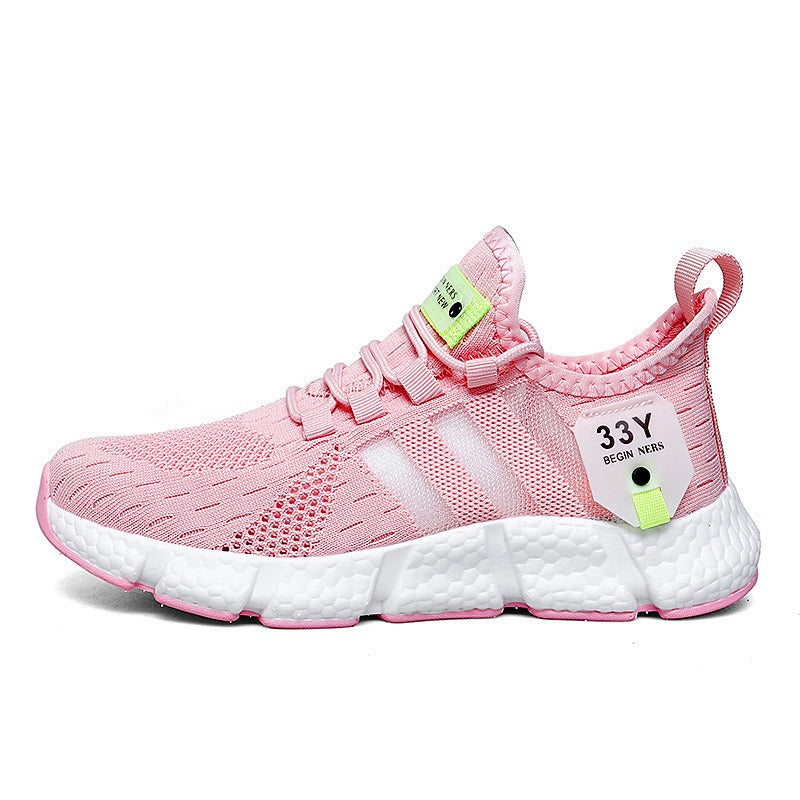 Breathable running shoes with lightweight mesh surface
