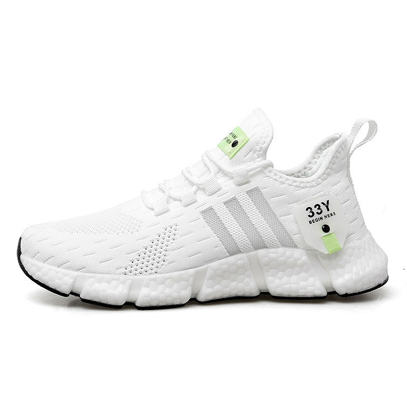 Breathable running shoes with lightweight mesh surface