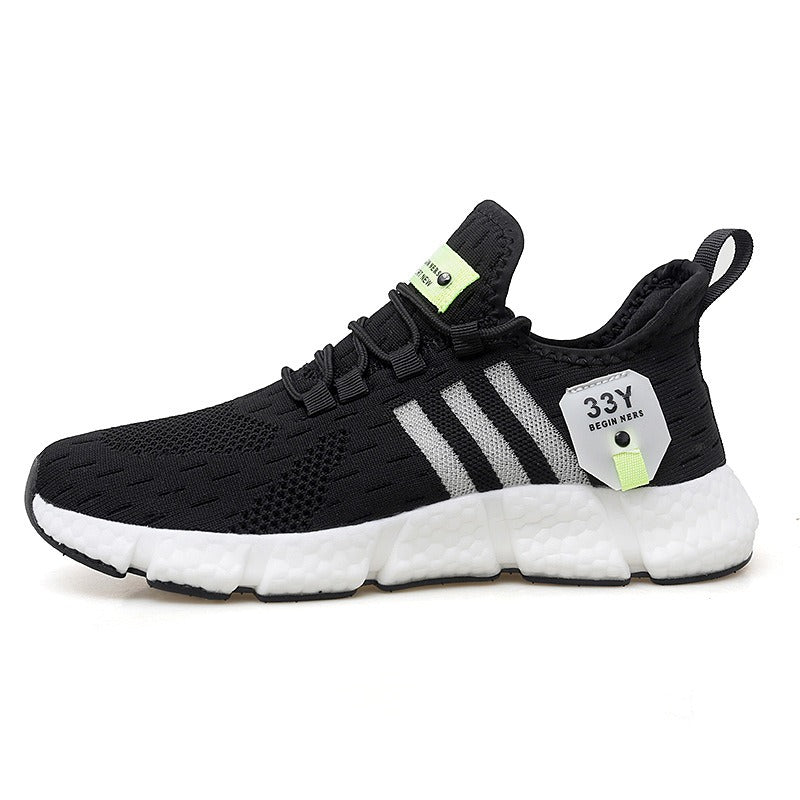 Breathable running shoes with lightweight mesh surface