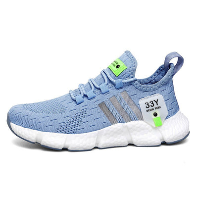 Breathable running shoes with lightweight mesh surface