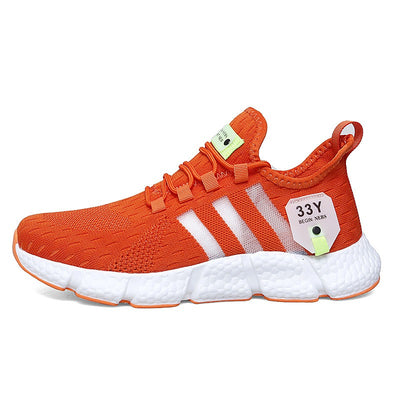 Breathable running shoes with lightweight mesh surface