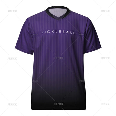 Gradient 3D Printed Pickleball T-shirt Summer Quick Dry Sports Graphic T Shirt For Men Fitness Short Sleeves Loose Tee Tops