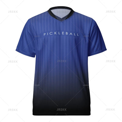 Gradient 3D Printed Pickleball T-shirt Summer Quick Dry Sports Graphic T Shirt For Men Fitness Short Sleeves Loose Tee Tops