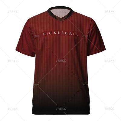 Gradient 3D Printed Pickleball T-shirt Summer Quick Dry Sports Graphic T Shirt For Men Fitness Short Sleeves Loose Tee Tops
